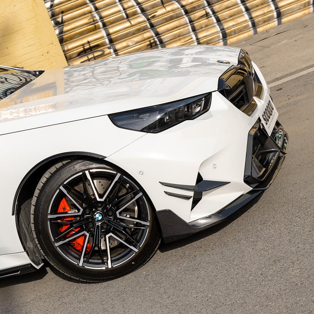 SOOQOO - BMW M5 G90 DRY CARBON FIBER FRONT CANARDS - Aero Carbon UK