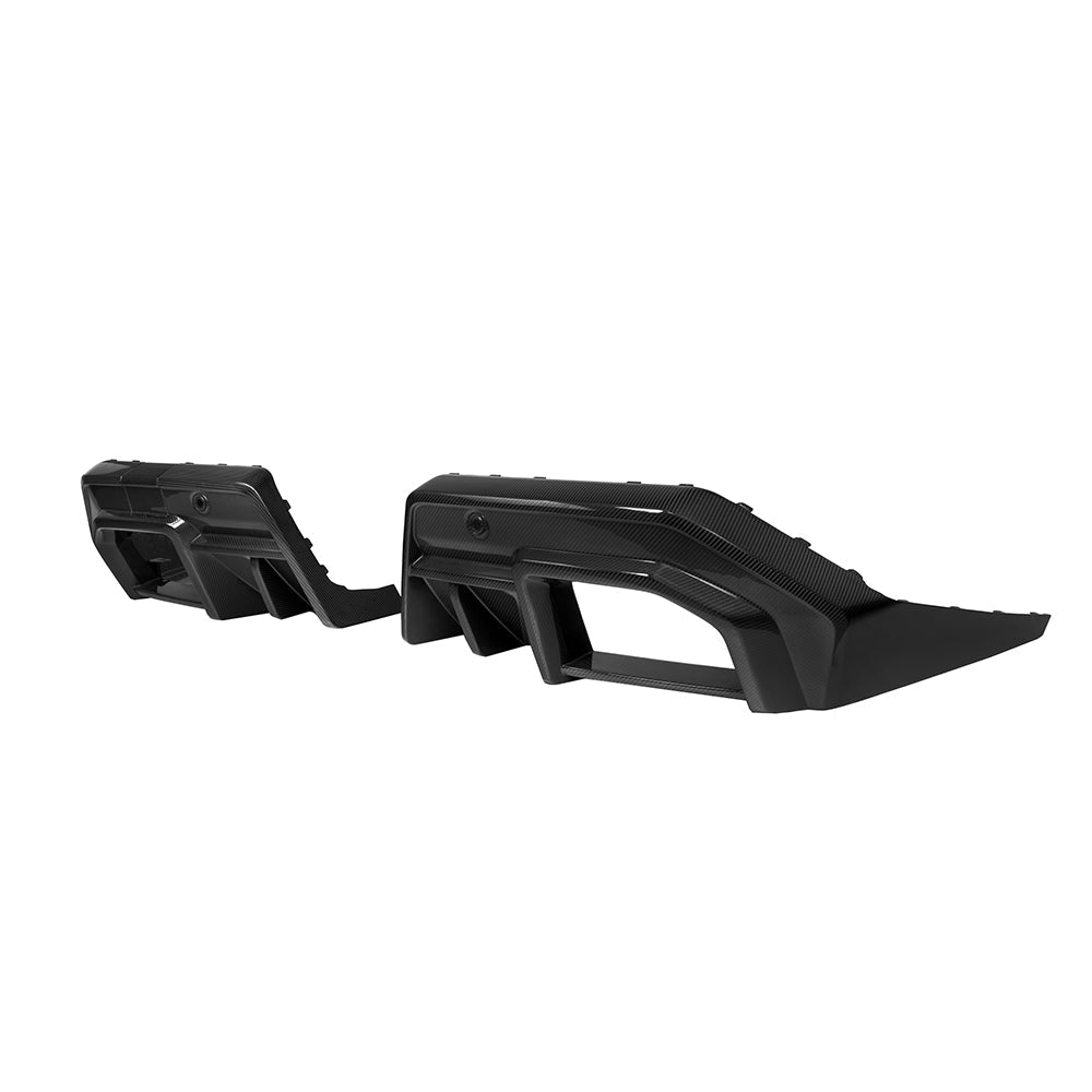 SOOQOO - BMW M5 G90 DRY CARBON FIBER REAR DIFFUSER MP STYLE - Aero Carbon UK