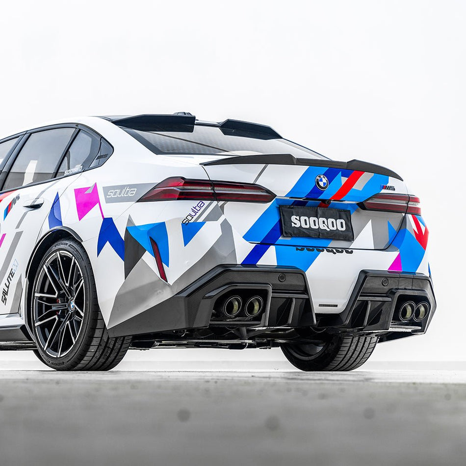 SOOQOO - BMW M5 G90 DRY CARBON FIBER REAR DIFFUSER MP STYLE - Aero Carbon UK