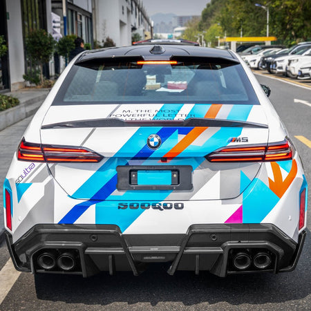SOOQOO - BMW M5 G90 DRY CARBON FIBER ROOF SPOILER - Aero Carbon UK