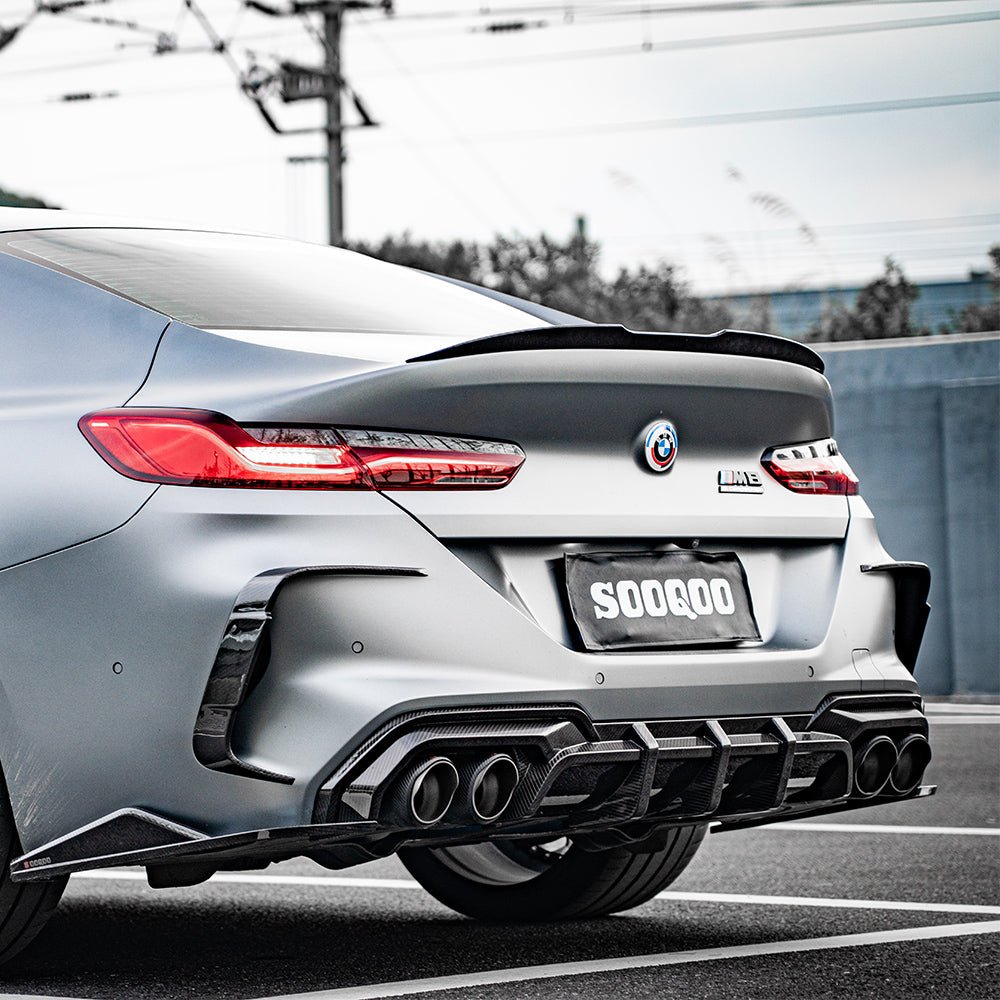 SOOQOO - BMW M8 F92 DRY CARBON FIBRE REAR BUMPER INSERT - Aero Carbon UK