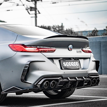 SOOQOO - BMW M8 F92 DRY CARBON FIBRE REAR BUMPER INSERT - Aero Carbon UK