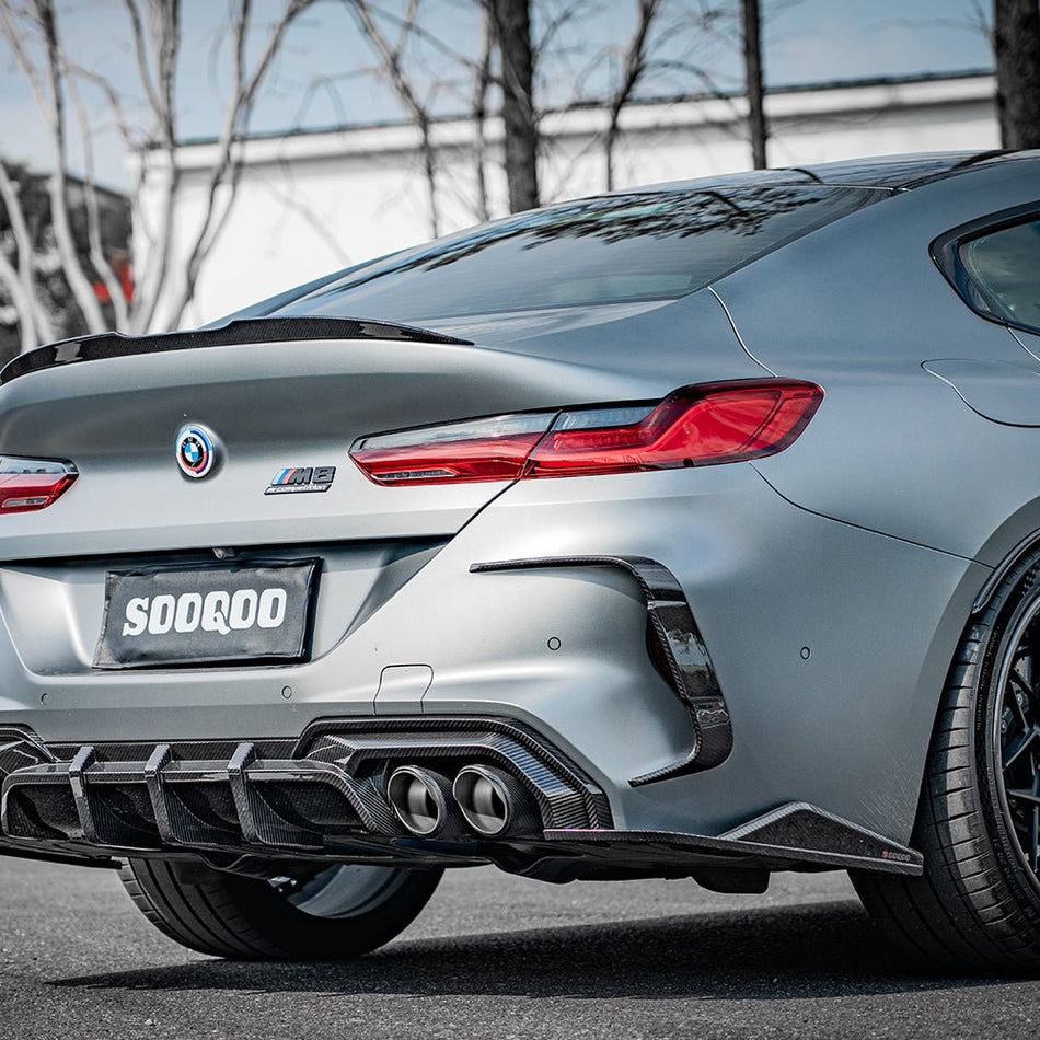SOOQOO - BMW M8 F93 DRY CARBON FIBRE REAR VENT TRIM - Aero Carbon UK