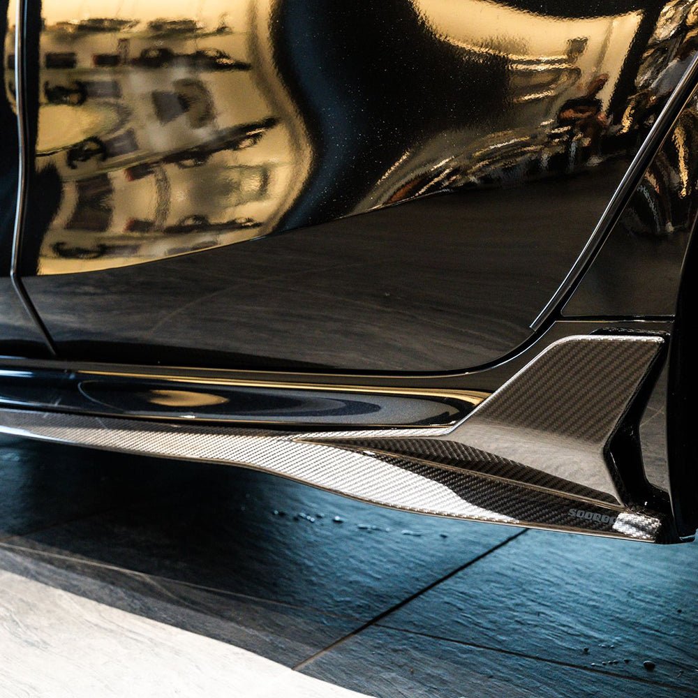 SOOQOO - BMW M8 F93 DRY CARBON FIBRE SIDE SKIRTS - Aero Carbon UK