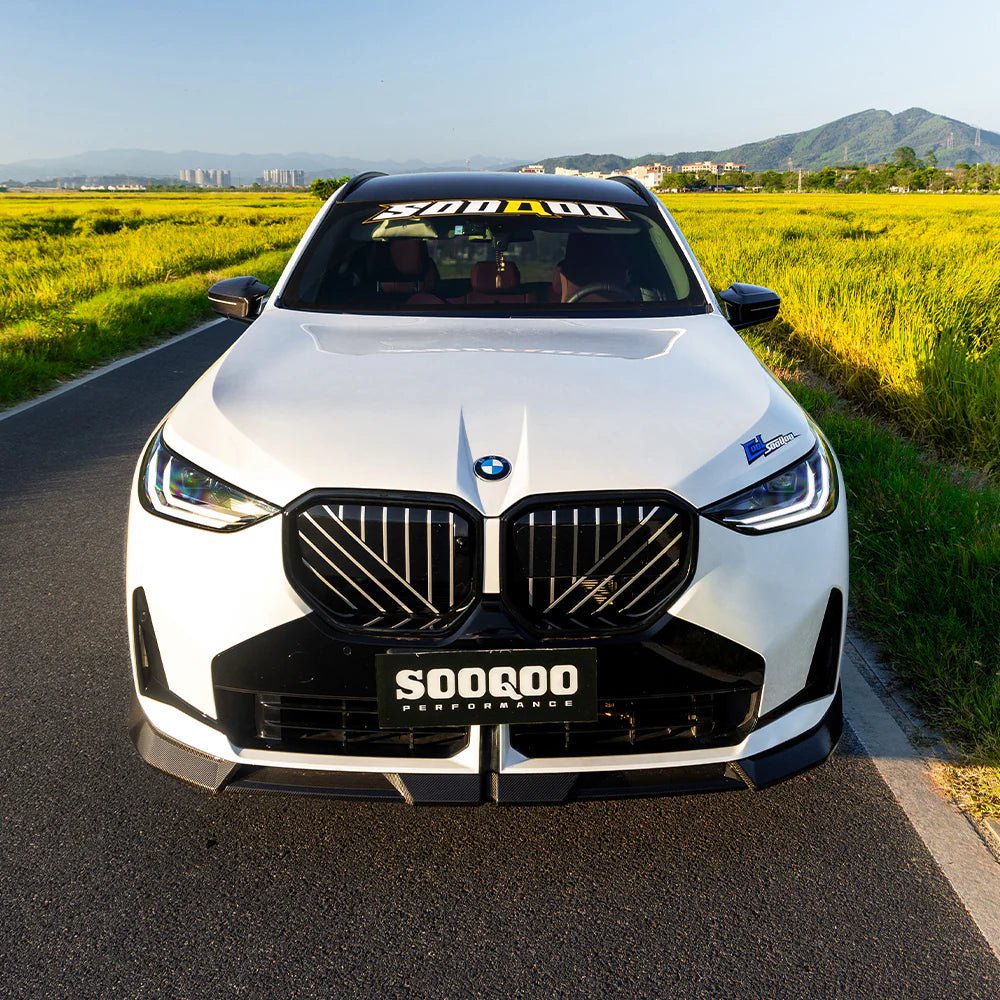 SOOQOO - BMW X3 G45 2025+ DRY CARBON FIBER FRONT LIP - Aero Carbon UK