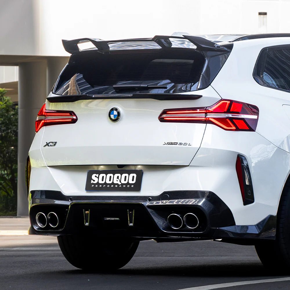 SOOQOO - BMW X3 G45 2025+ DRY CARBON FIBER REAR BUMPER FRAMES - Aero Carbon UK