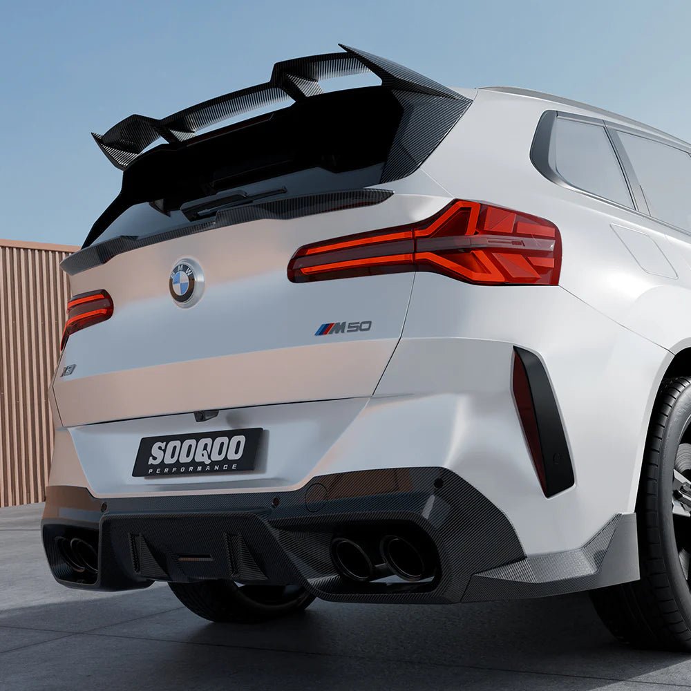 SOOQOO - BMW X3 G45 2025+ DRY CARBON FIBER REAR MID SPOILER - Aero Carbon UK