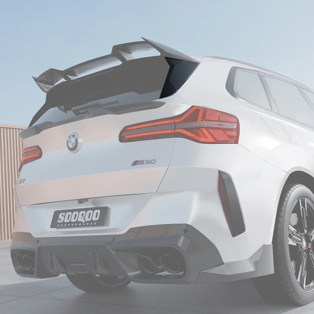 SOOQOO - BMW X3 G45 2025+ DRY CARBON FIBER REAR WINDOW FINS - Aero Carbon UK