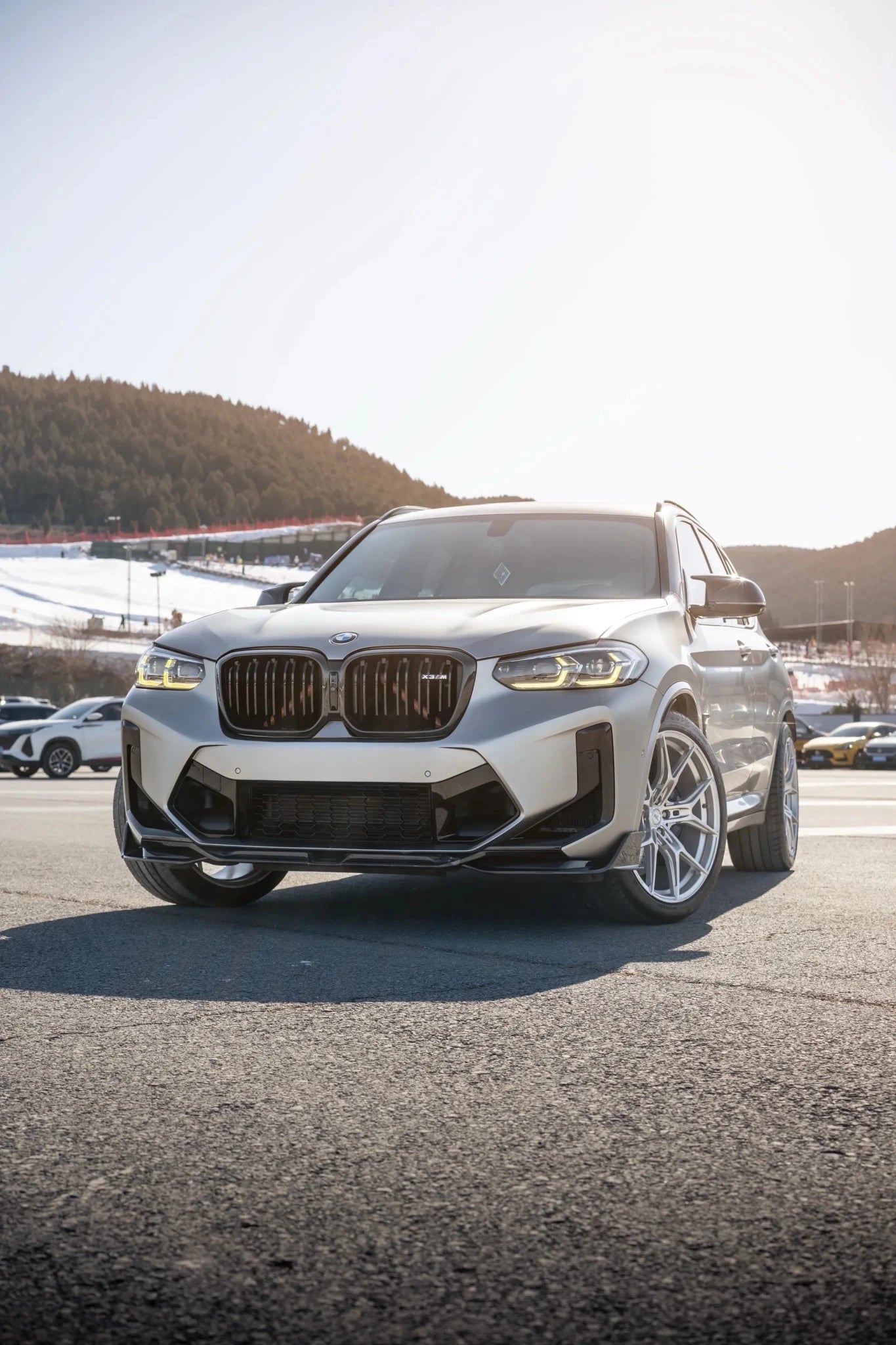 SOOQOO - BMW X3M F97 LCI DRY CARBON FIBRE FRONT LIP - Aero Carbon UK