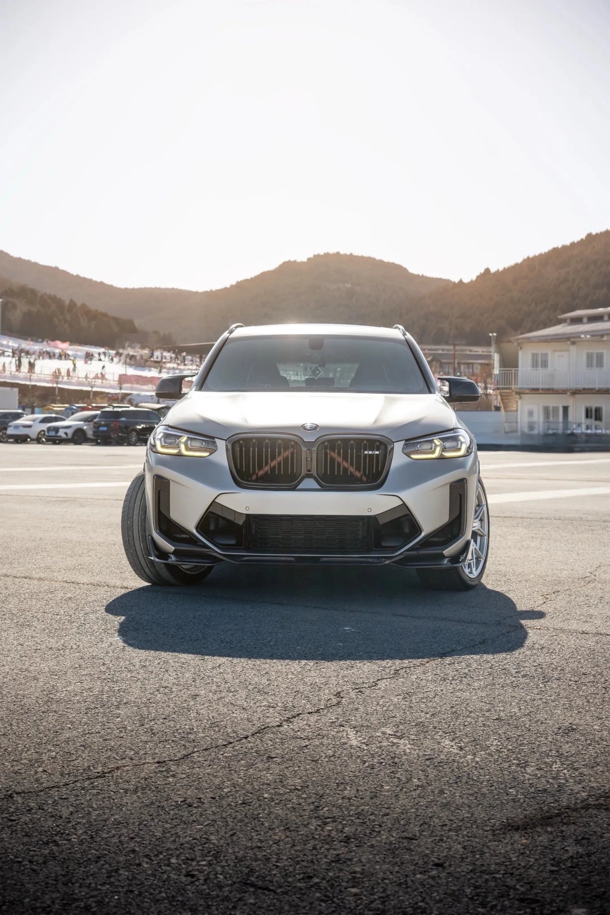 SOOQOO - BMW X3M F97 LCI DRY CARBON FIBRE FRONT LIP - Aero Carbon UK