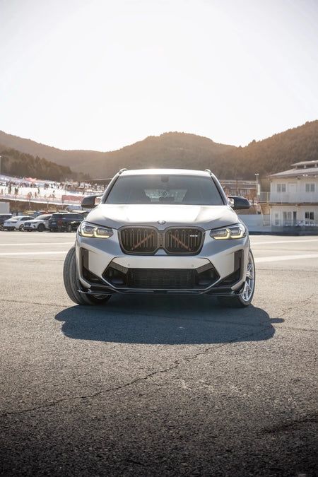 SOOQOO - BMW X3M F97 LCI DRY CARBON FIBRE FRONT LIP - Aero Carbon UK