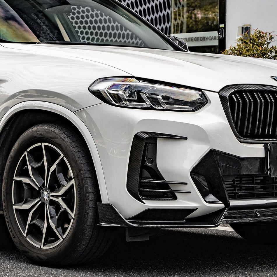 SOOQOO - BMW X4 G02 DRY CARBON FIBER FRONT LIP V1 - Aero Carbon UK