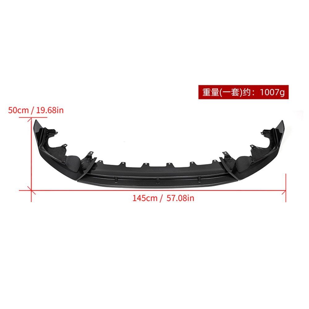 SOOQOO - BMW X4 G02 DRY CARBON FIBER FRONT LIP V1 - Aero Carbon UK