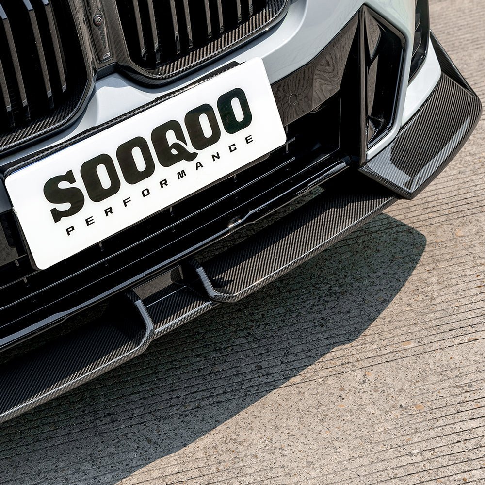 SOOQOO - BMW X4 G02 DRY CARBON FIBER FRONT LIP V2 - Aero Carbon UK