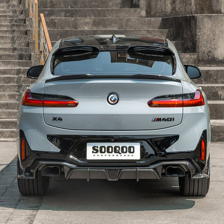 SOOQOO - BMW X4 G02 DRY CARBON FIBER REAR LED DIFFUSER - Aero Carbon UK