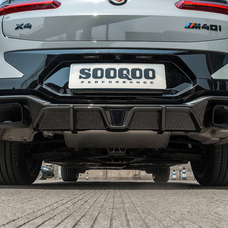 SOOQOO - BMW X4 G02 DRY CARBON FIBER REAR LED DIFFUSER - Aero Carbon UK