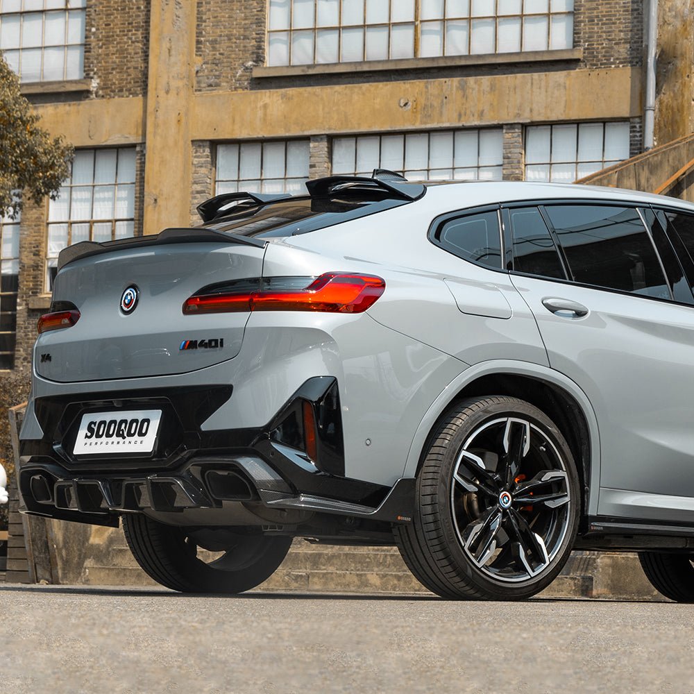 SOOQOO - BMW X4 G02 DRY CARBON FIBER REAR LED DIFFUSER - Aero Carbon UK
