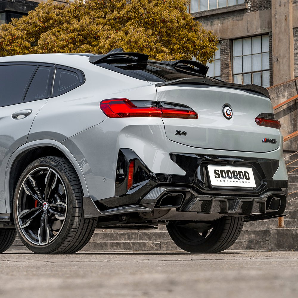 SOOQOO - BMW X4 G02 LCI DRY CARBON FIBER ROOF SPOILER - Aero Carbon UK