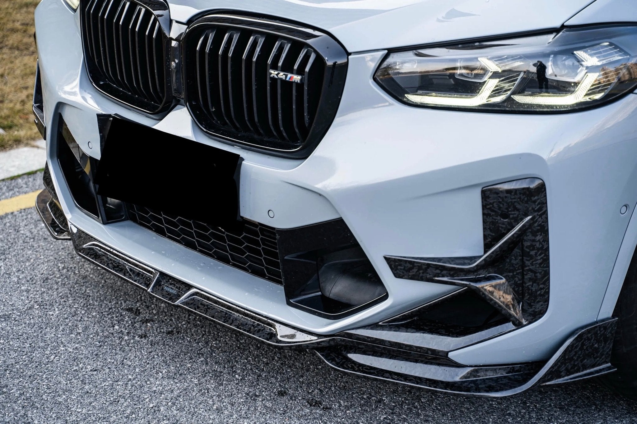 SOOQOO - BMW X4M F98 LCI DRY CARBON FIBRE FRONT LIP - Aero Carbon UK