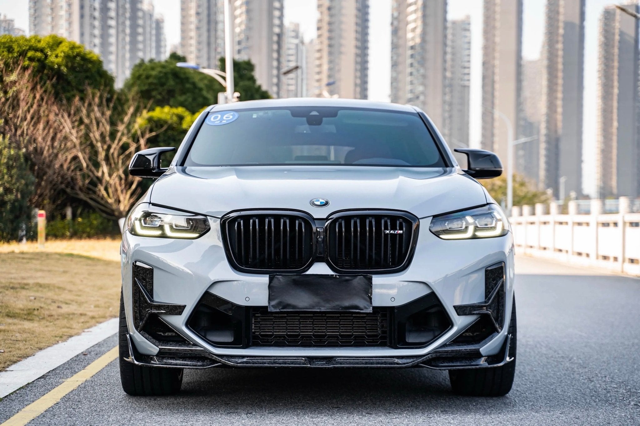 SOOQOO - BMW X4M F98 LCI DRY CARBON FIBRE FRONT LIP - Aero Carbon UK