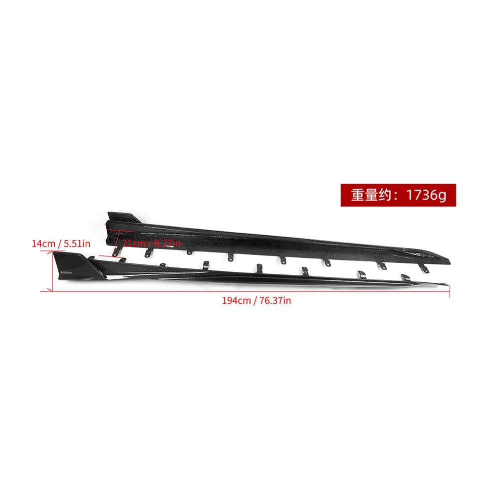 SOOQOO BMW X5 G05 Carbon Fiber Side Skirt - Aero Carbon UK