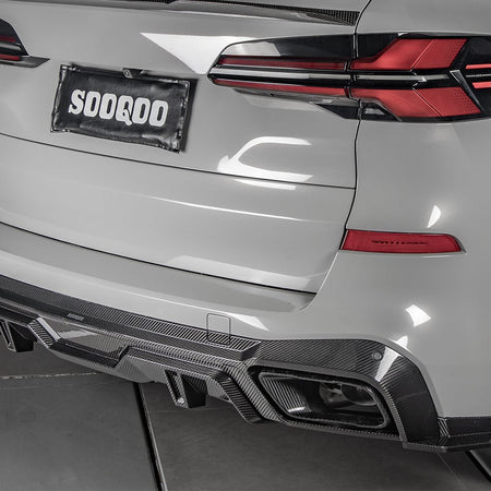 SOOQOO - BMW X5 G05 DRY CARBON FIBRE EXHAUST TIPS - Aero Carbon UK