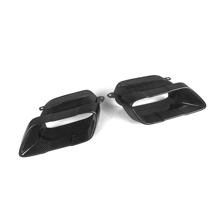 SOOQOO - BMW X5 G05 DRY CARBON FIBRE EXHAUST TIPS - Aero Carbon UK