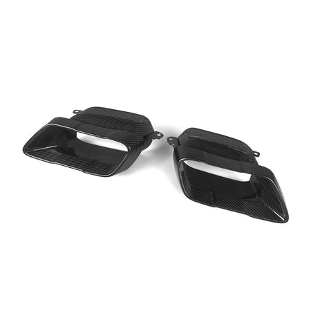 SOOQOO - BMW X5 G05 DRY CARBON FIBRE EXHAUST TIPS - Aero Carbon UK