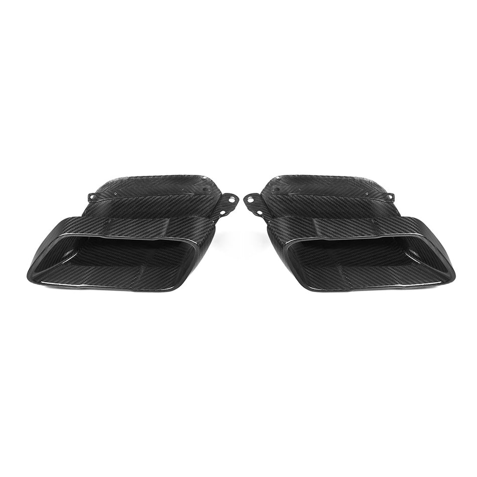 SOOQOO - BMW X5 G05 DRY CARBON FIBRE EXHAUST TIPS - Aero Carbon UK