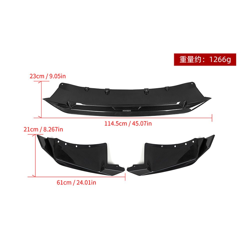 SOOQOO - BMW X5 G05 LCI CARBON FIBRE FRONT LIP V2 - Aero Carbon UK