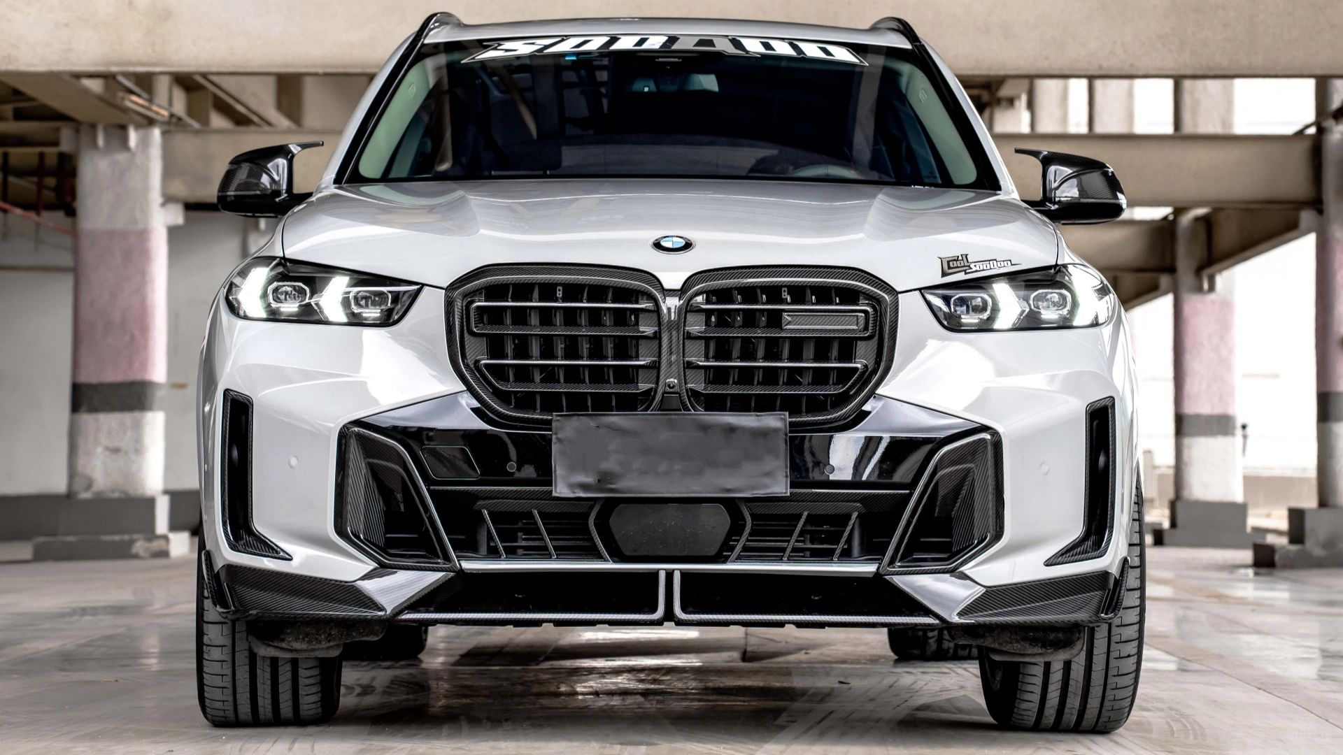 SOOQOO - BMW X5 G05 LCI DRY CARBON FIBRE FRONT GRILLE GRILL - Aero Carbon UK