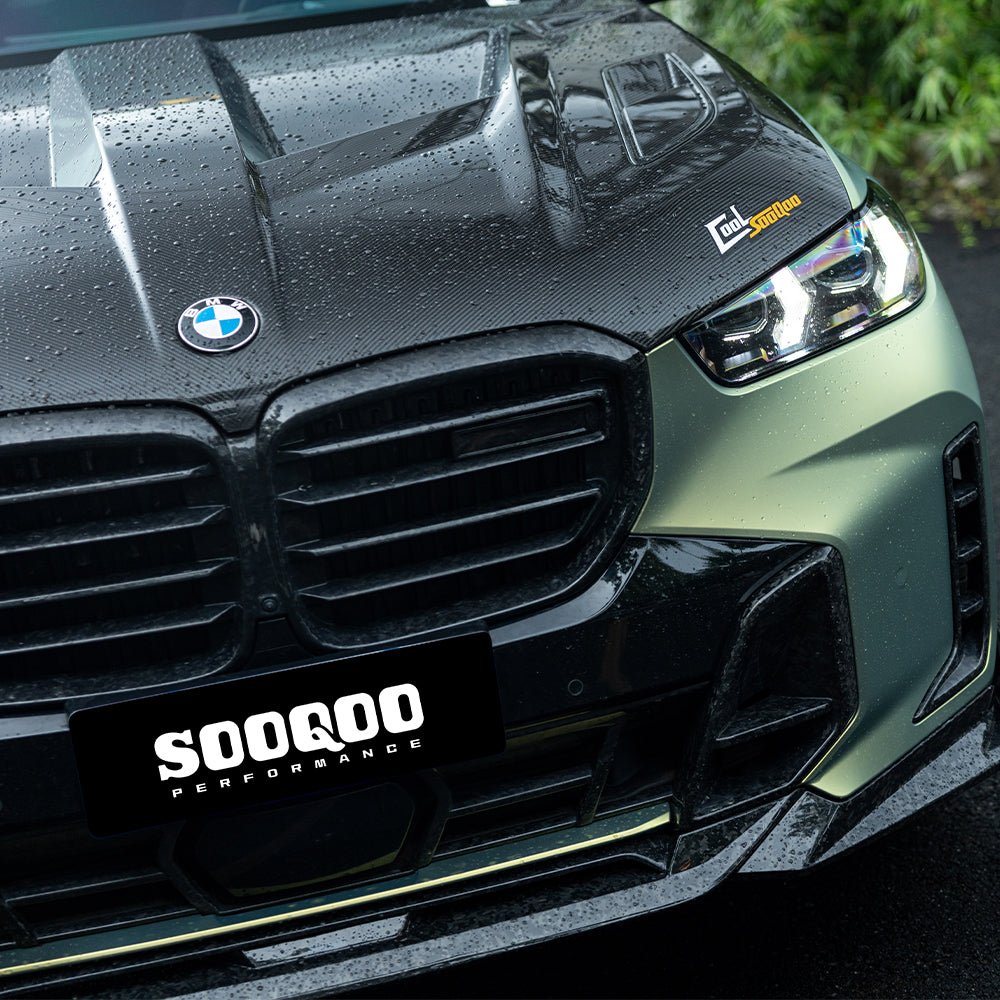 SOOQOO - BMW X5M F95 / X5 G05 GLOSS CARBON FIBRE VENTED HOOD BONNET - Aero Carbon UK