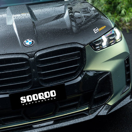 SOOQOO - BMW X5M F95 / X5 G05 GLOSS CARBON FIBRE VENTED HOOD BONNET - Aero Carbon UK