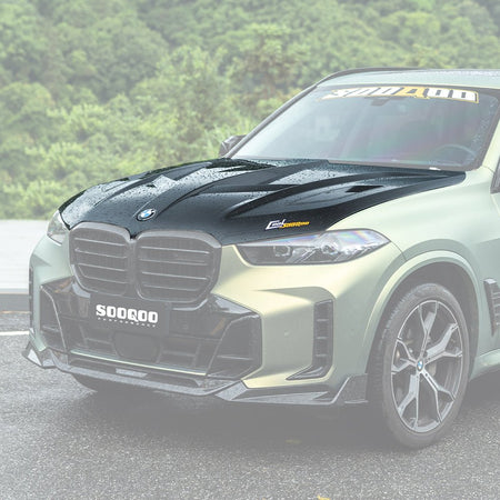 SOOQOO - BMW X5M F95 / X5 G05 GLOSS CARBON FIBRE VENTED HOOD BONNET - Aero Carbon UK
