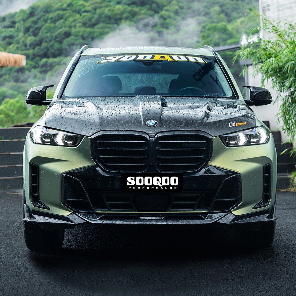 SOOQOO - BMW X5M F95 / X5 G05 GLOSS CARBON FIBRE VENTED HOOD BONNET - Aero Carbon UK