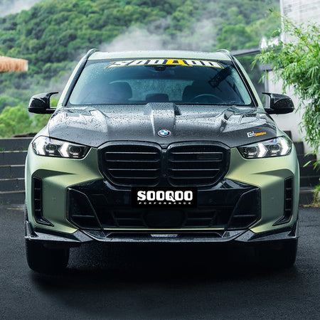 SOOQOO - BMW X5M F95 / X5 G05 GLOSS CARBON FIBRE VENTED HOOD BONNET - Aero Carbon UK