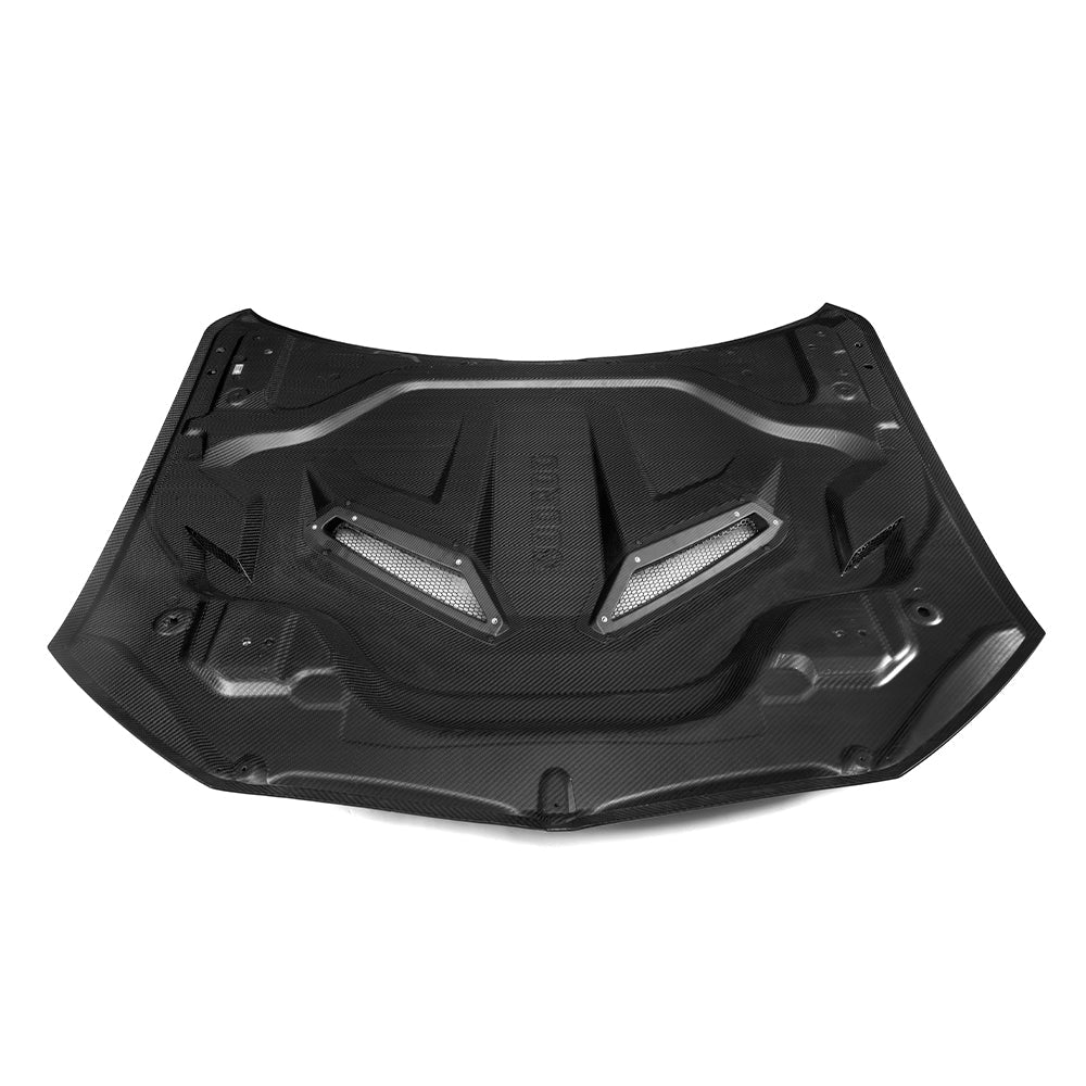 SOOQOO - BMW X5M F95 / X5 G05 GLOSS CARBON FIBRE VENTED HOOD BONNET - Aero Carbon UK