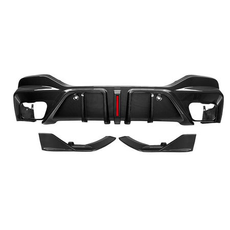 SOOQOO - BMW X6 G06 DRY CARBON FIBER LED REAR DIFFUSER - Aero Carbon UK