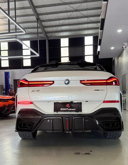 SOOQOO - BMW X6 G06 DRY CARBON REAR LED DIFFUSER - Aero Carbon UK