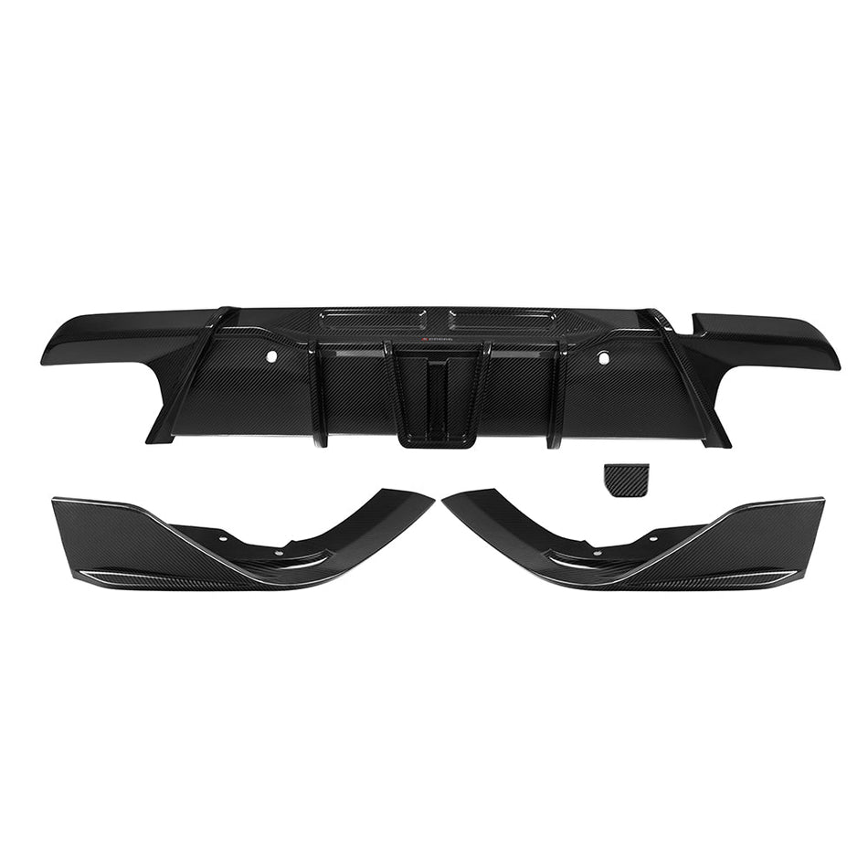 SOOQOO - BMW X6M F96 DRY CARBON FIBER REAR DIFFUSER - Aero Carbon UK