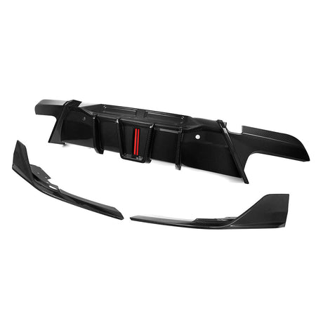 SOOQOO - BMW X6M F96 DRY CARBON FIBER REAR DIFFUSER W/BRAKE LIGHT - Aero Carbon UK