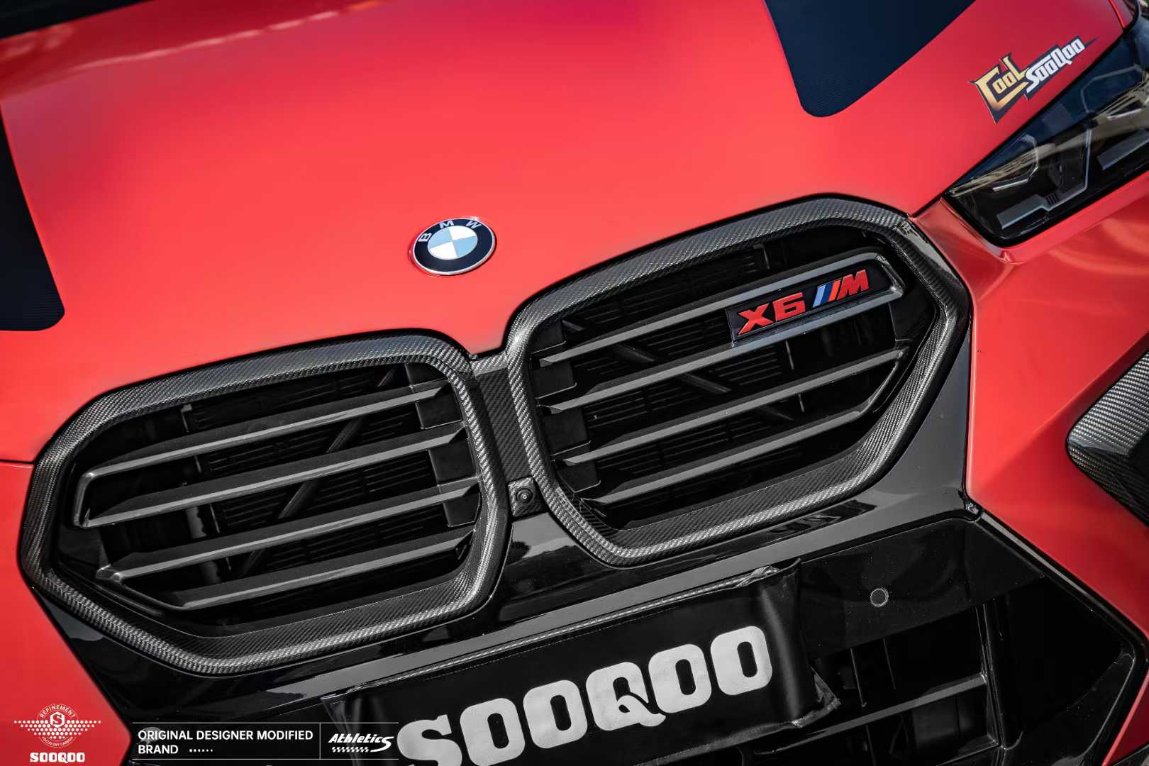 SOOQOO - BMW X6M F96 LCI DRY CARBON FIBER FRONT GRILLE FRAME - Aero Carbon UK