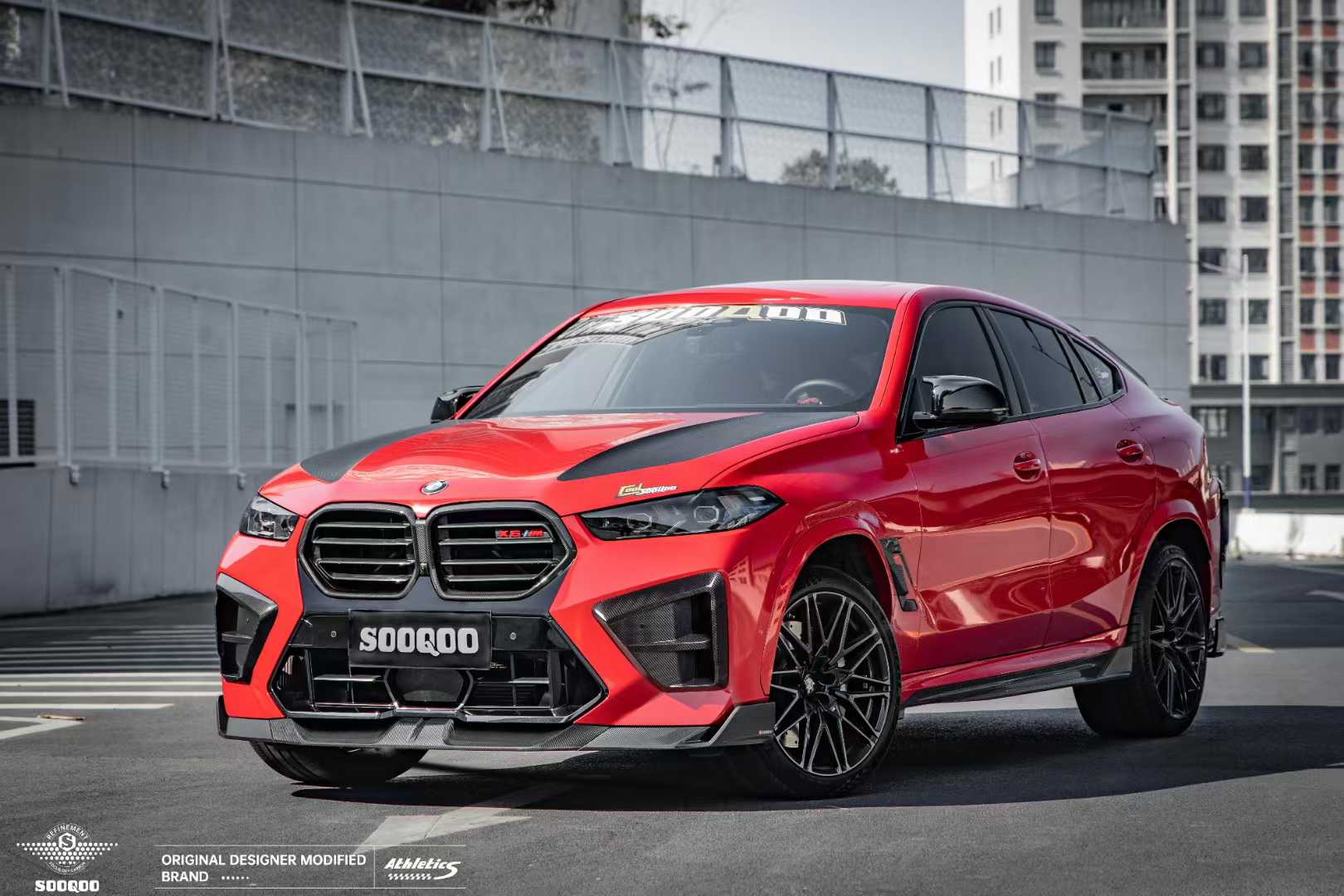 SOOQOO - BMW X6M F96 LCI DRY CARBON FIBER FRONT LIP - Aero Carbon UK