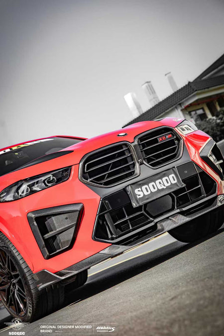 SOOQOO - BMW X6M F96 LCI DRY CARBON FIBER FRONT LIP - Aero Carbon UK