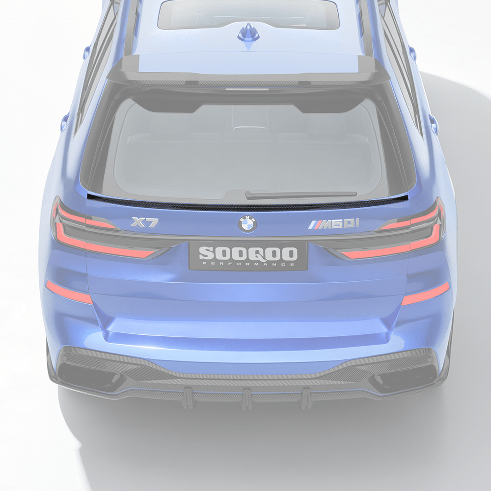 SOOQOO - BMW X7 G07 DRY CARBON FIBRE REAR SPOILER - Aero Carbon UK