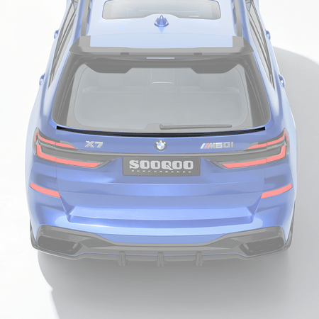 SOOQOO - BMW X7 G07 DRY CARBON FIBRE REAR SPOILER - Aero Carbon UK