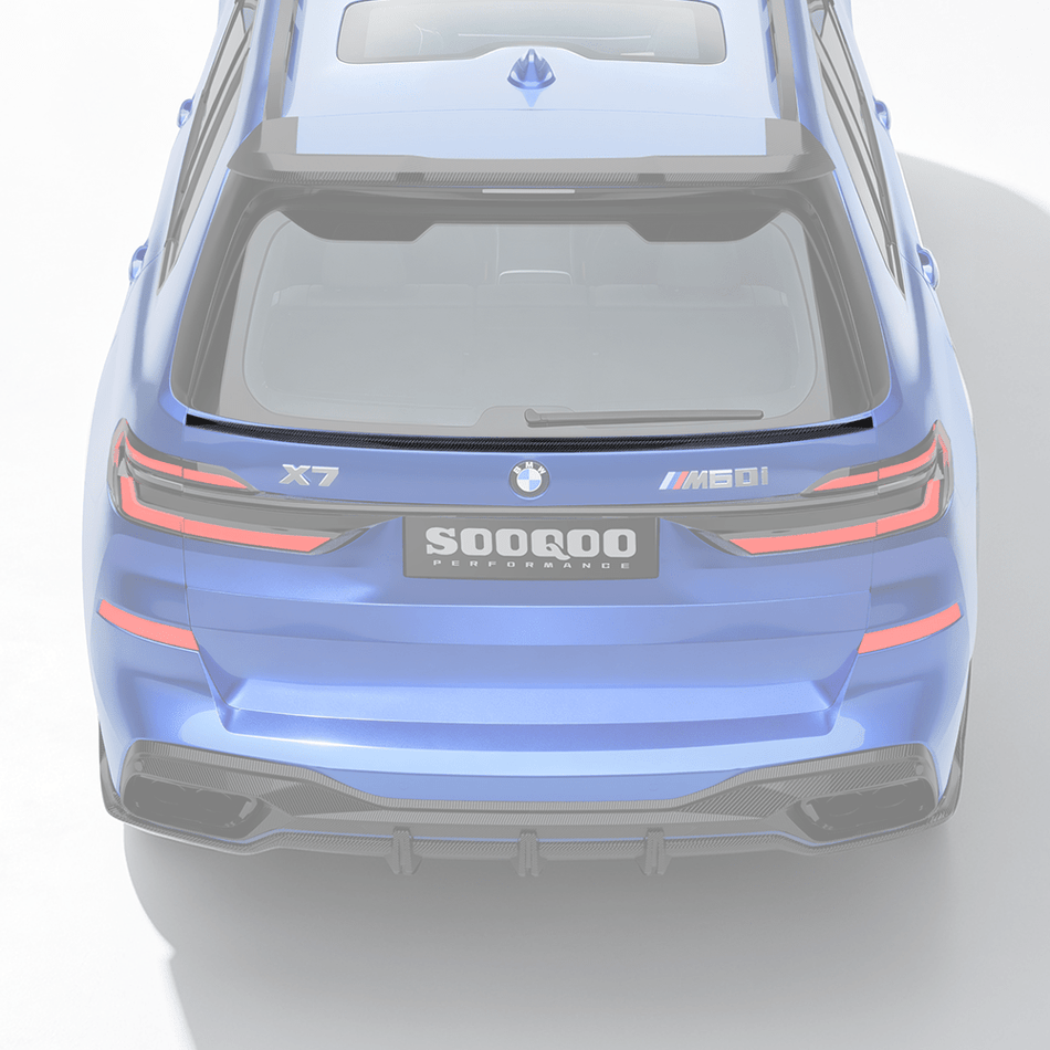 SOOQOO - BMW X7 G07 DRY CARBON FIBRE REAR SPOILER - Aero Carbon UK