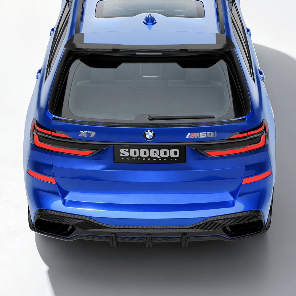SOOQOO - BMW X7 G07 DRY CARBON FIBRE REAR SPOILER - Aero Carbon UK