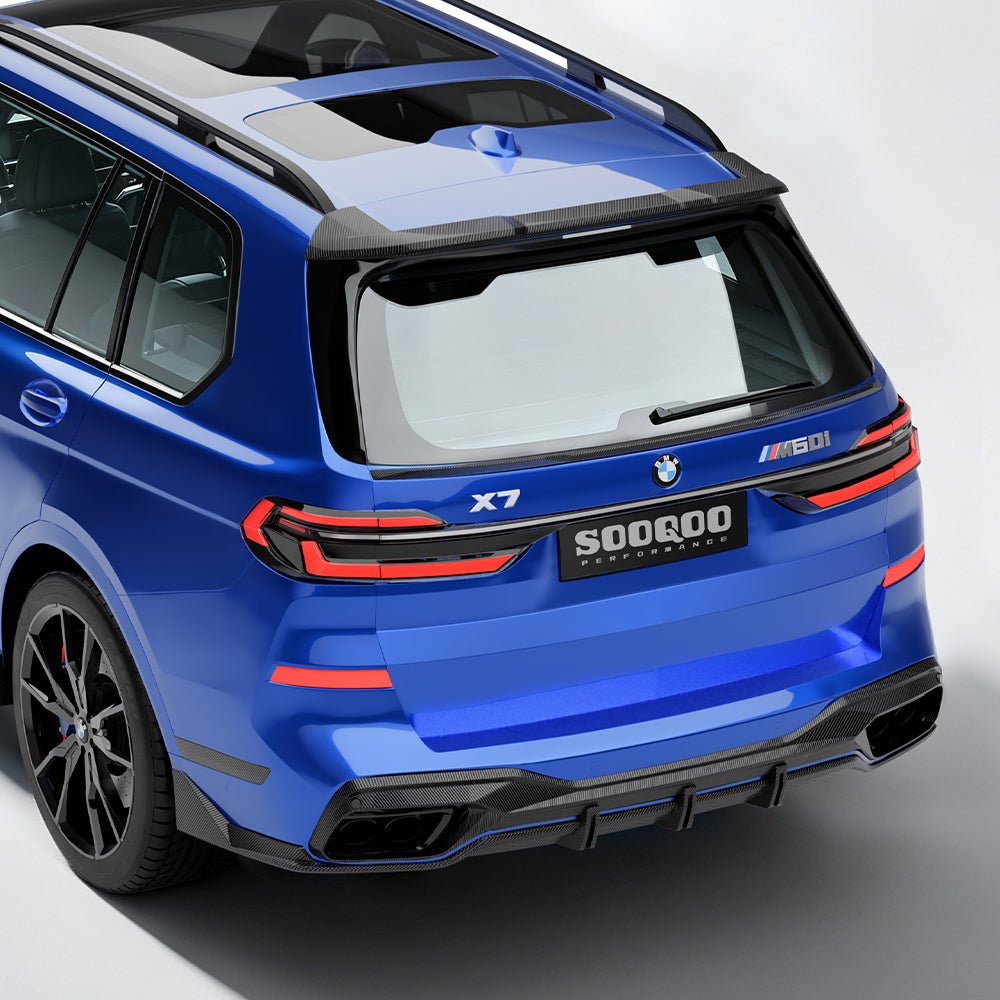 SOOQOO - BMW X7 G07 DRY CARBON FIBRE ROOF SPOILER - Aero Carbon UK
