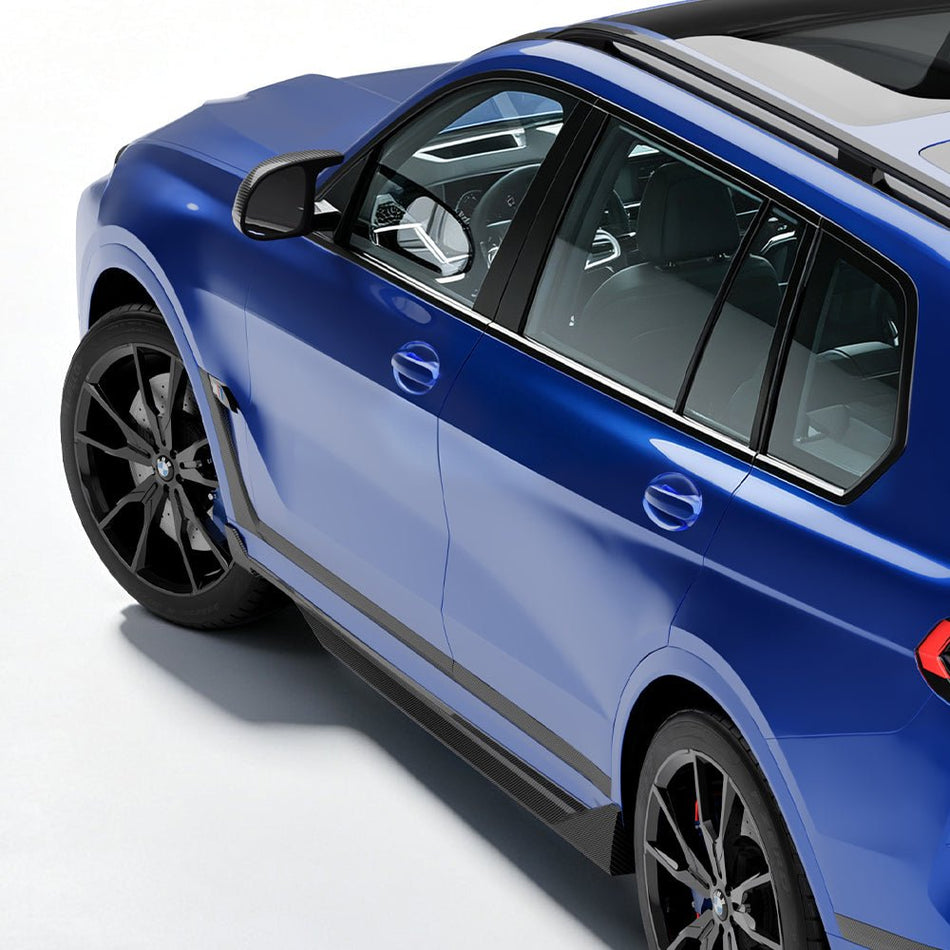 SOOQOO - BMW X7 G07 DRY CARBON FIBRE SIDE SKIRTS - Aero Carbon UK